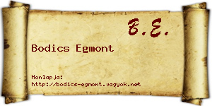 Bodics Egmont névjegykártya